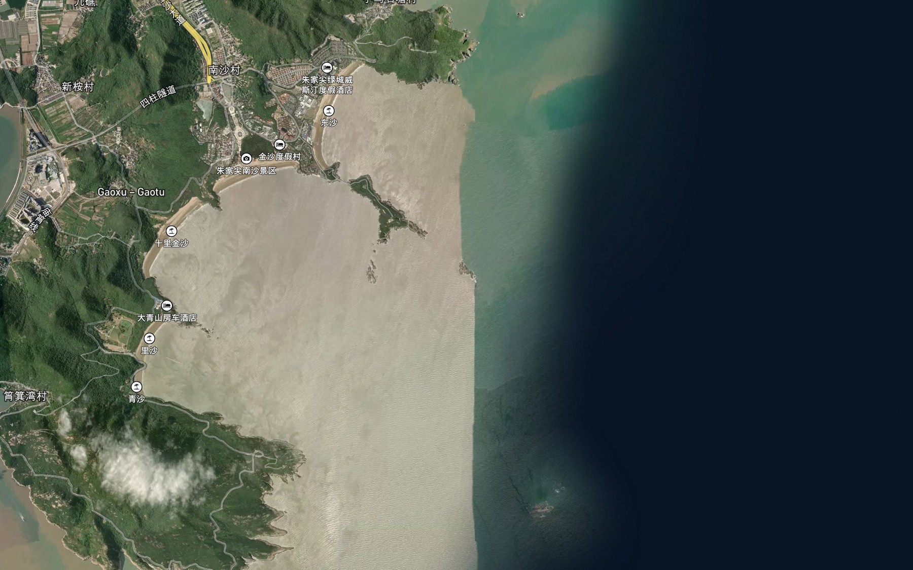 Satellite map of the Waihuang Jiao