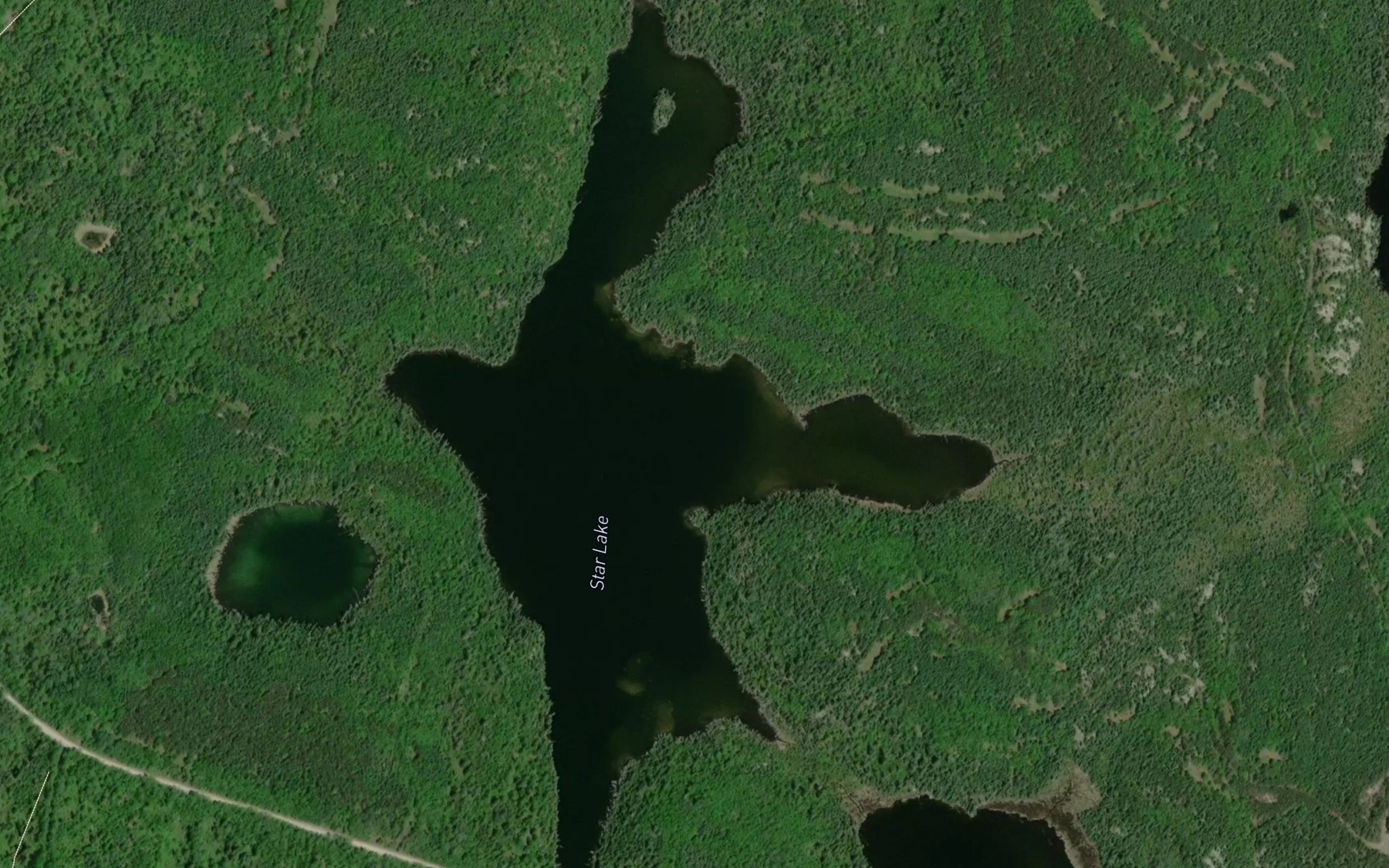 Satellite map of the Star Lake