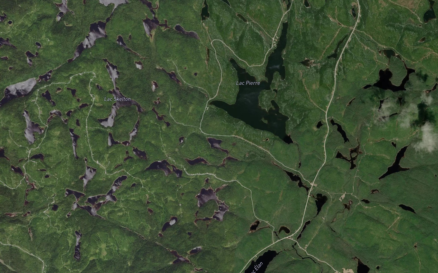 Satellite map of the Lac Genevieve