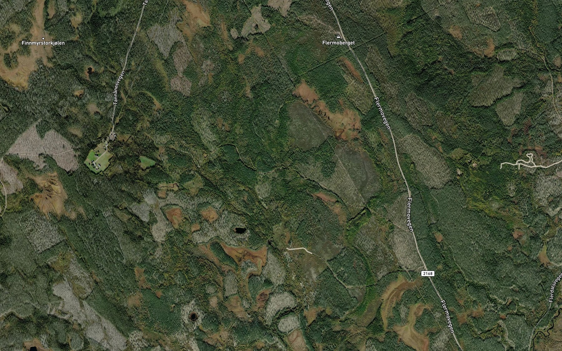 Satellite map of the Saeterkjolbaekken