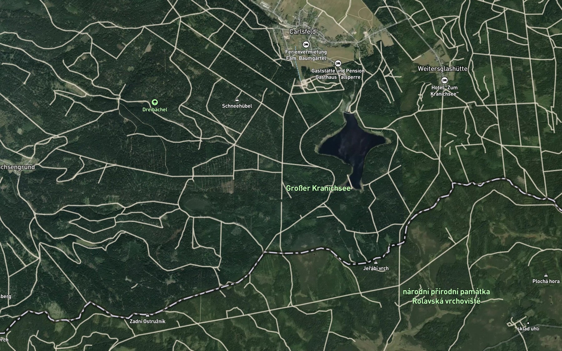 Satellite map of the Talsperre Weiterswiese
