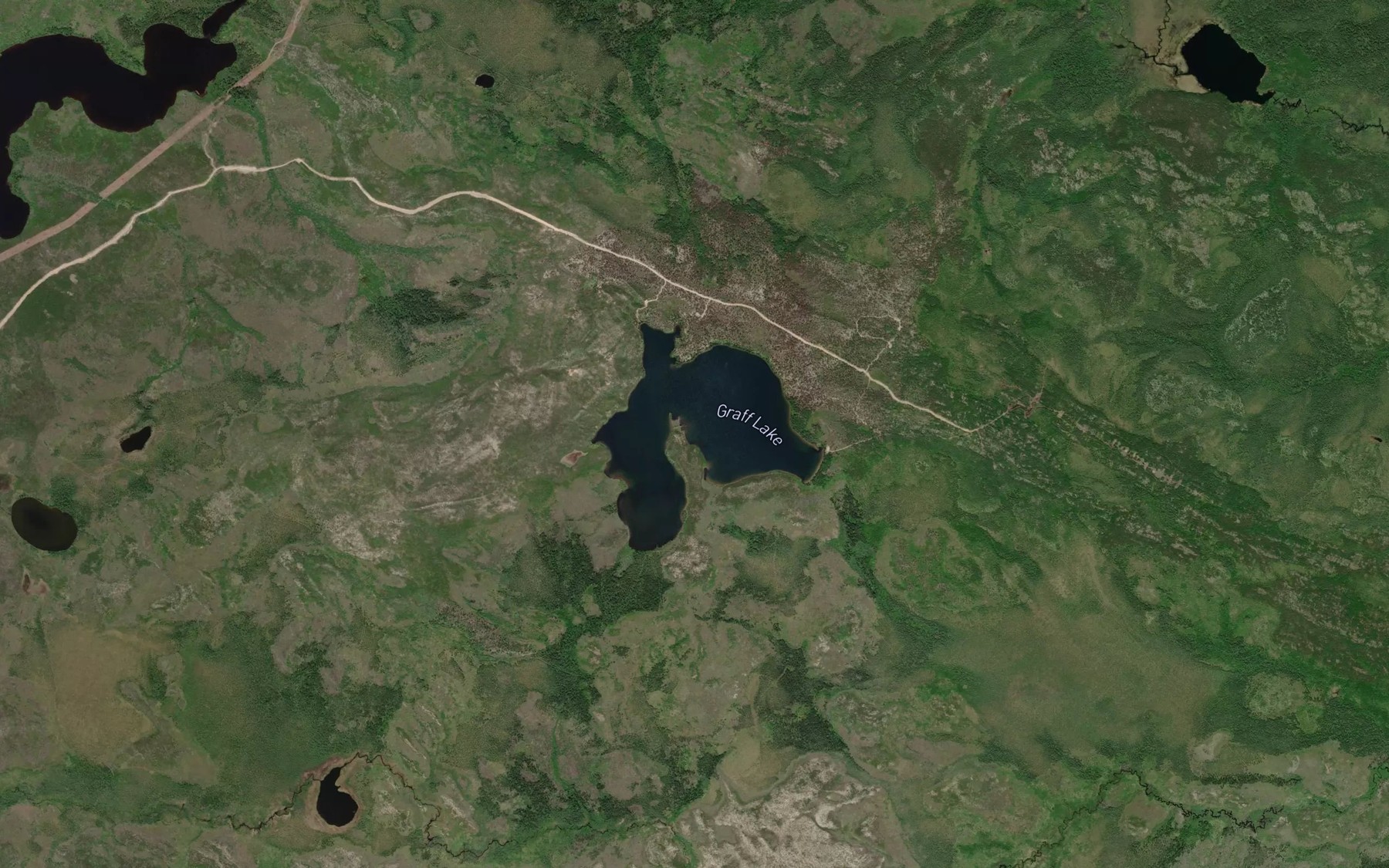 Satellite map of the Graff Lake
