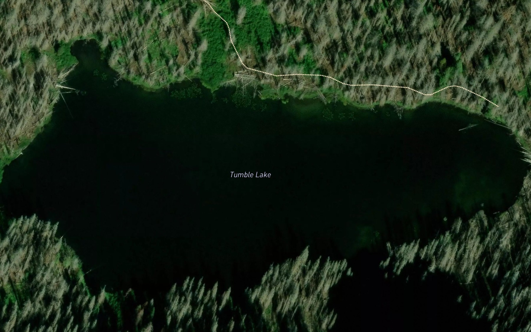 Satellite map of the Tumble Lake