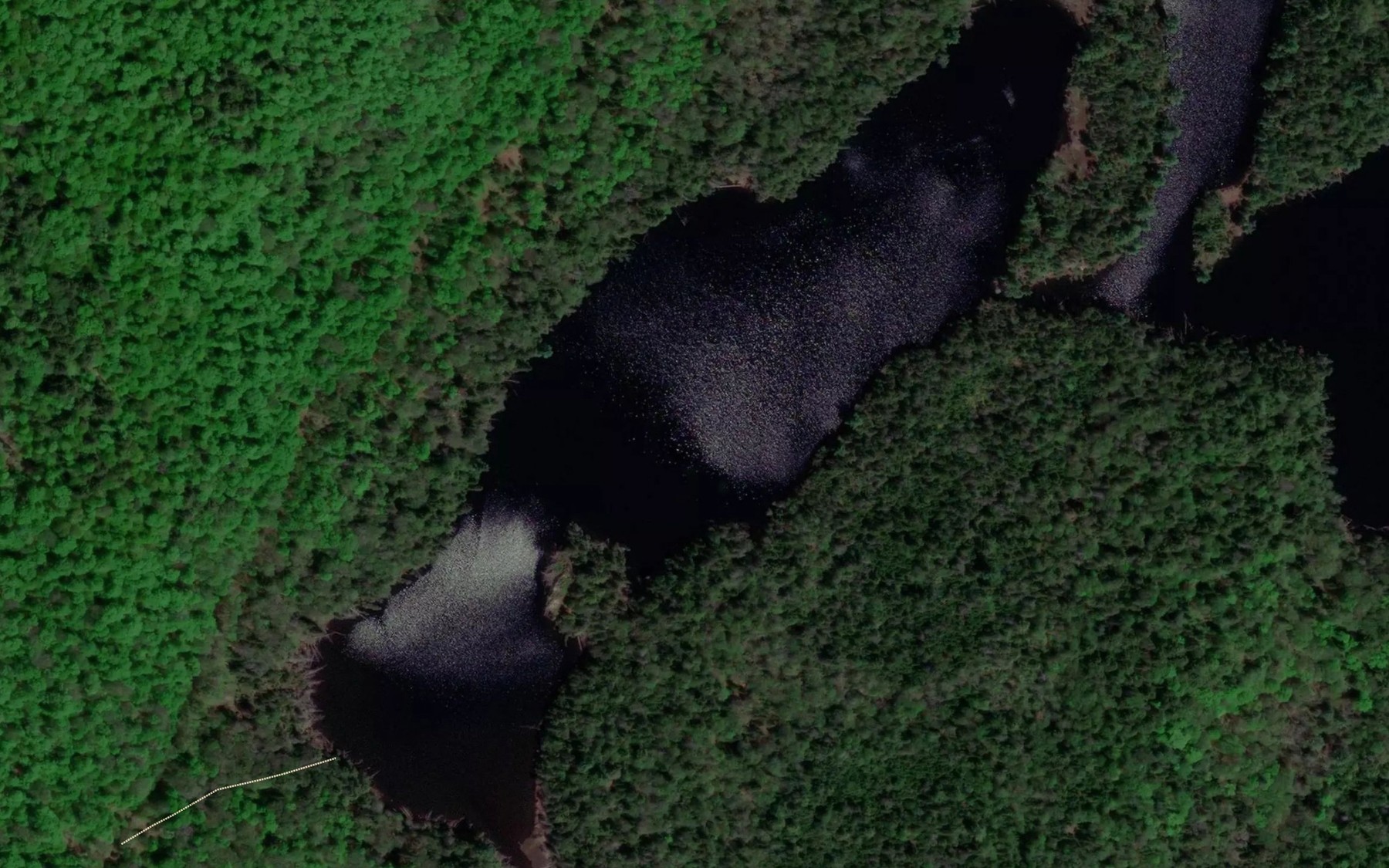 Satellite map of the Lac Labelle
