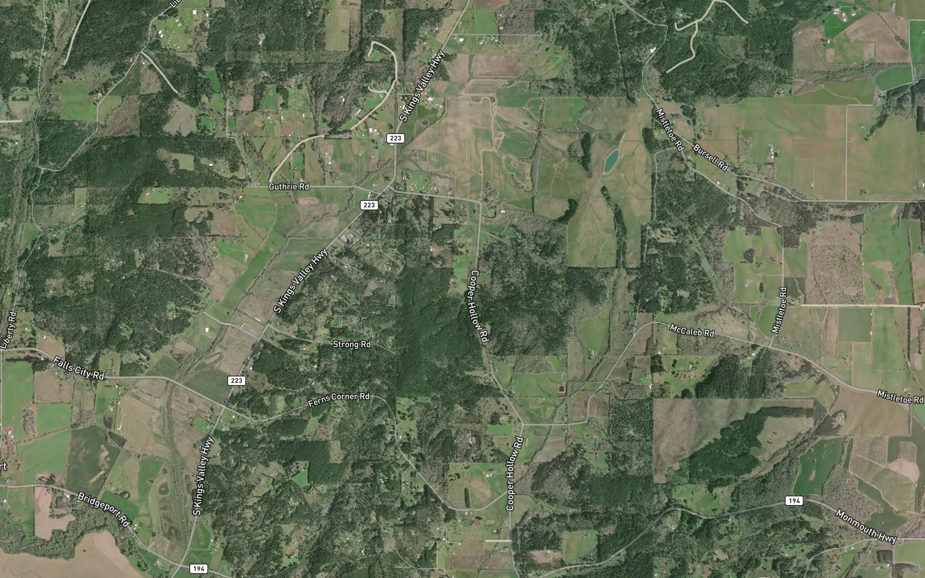 Satellite map of the Fisher Reservoir