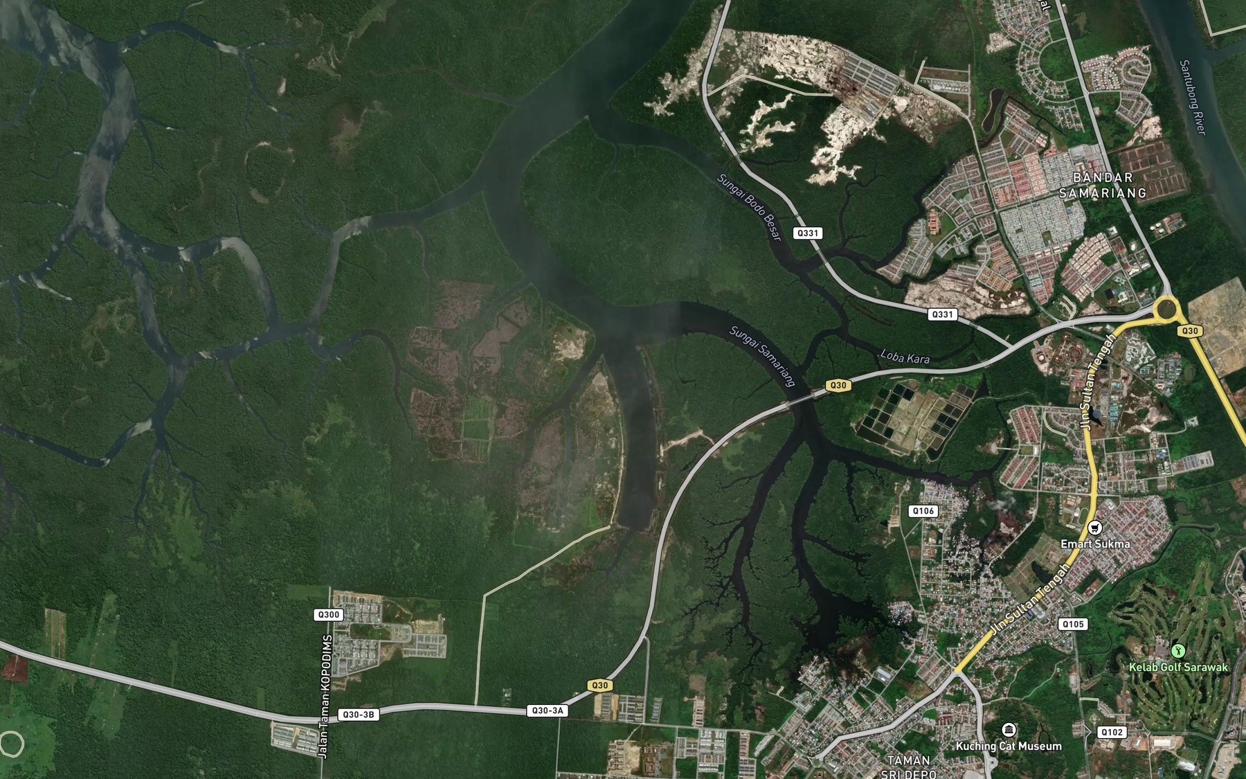 Satellite map of the Sungai Buah Hati