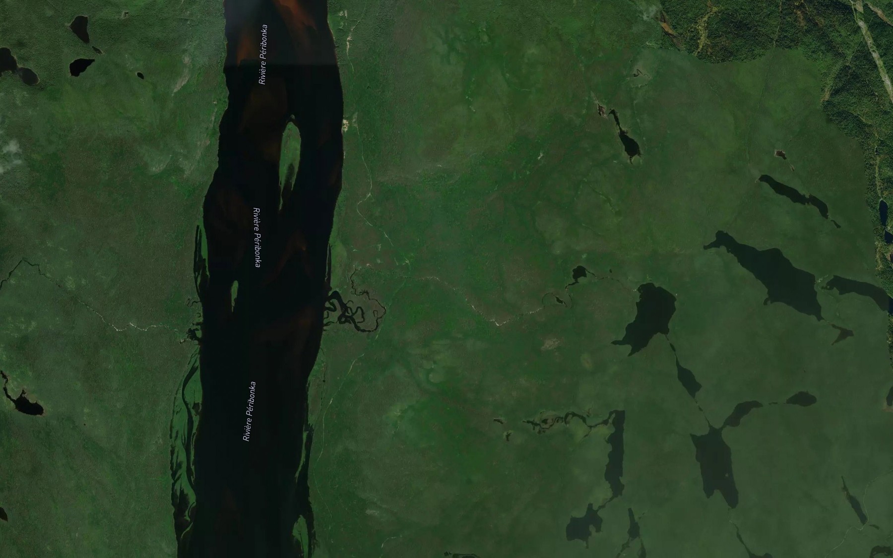 Satellite map of the Ruisseau Belle