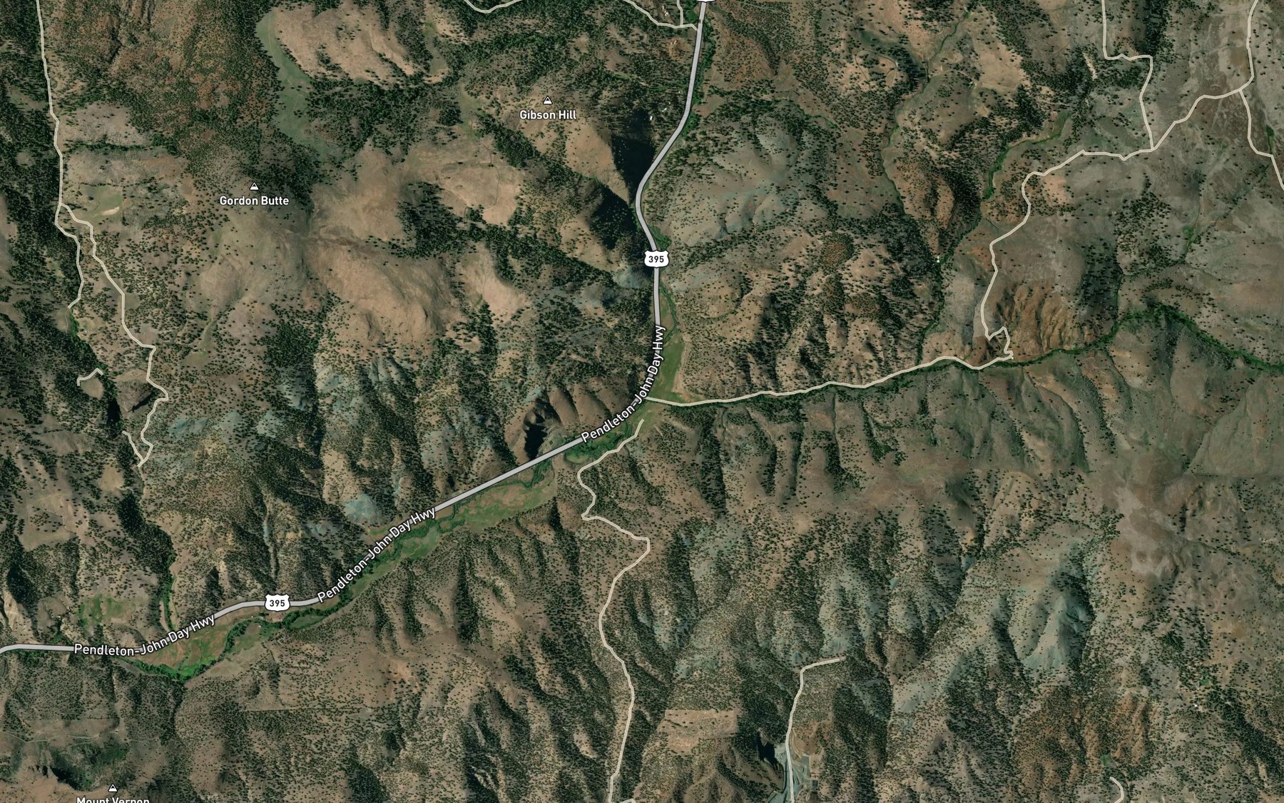 Satellite map of the Little Beech Creek