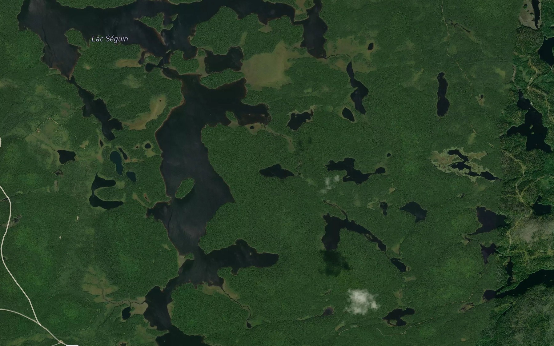 Satellite map of the Lac Bow