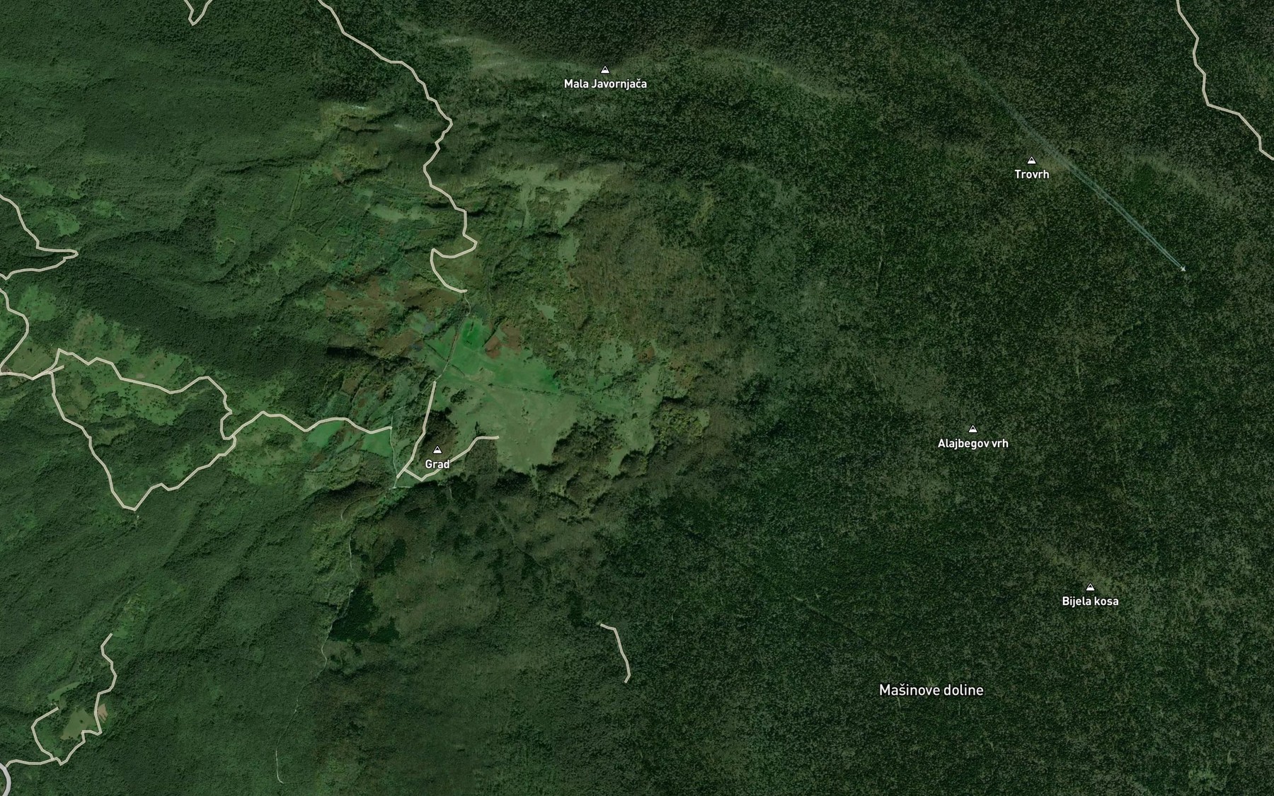 Satellite map of the Karanovac