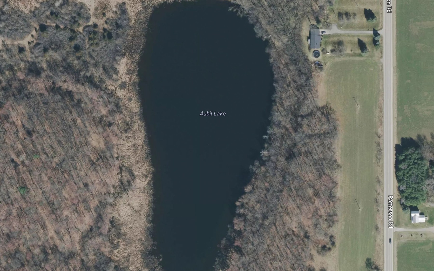 Satellite map of the Aubil Lake