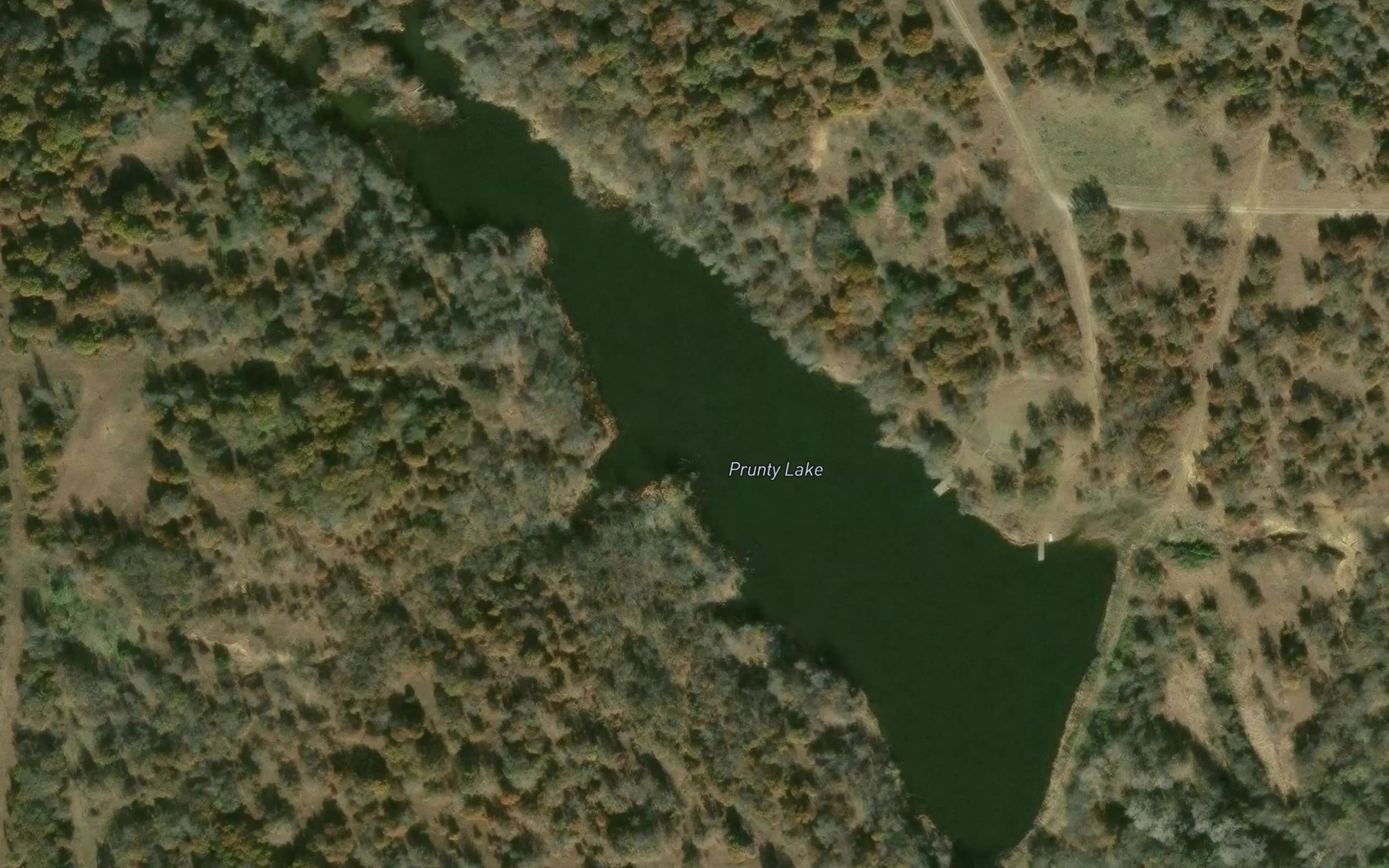Satellite map of the Prunty Lake