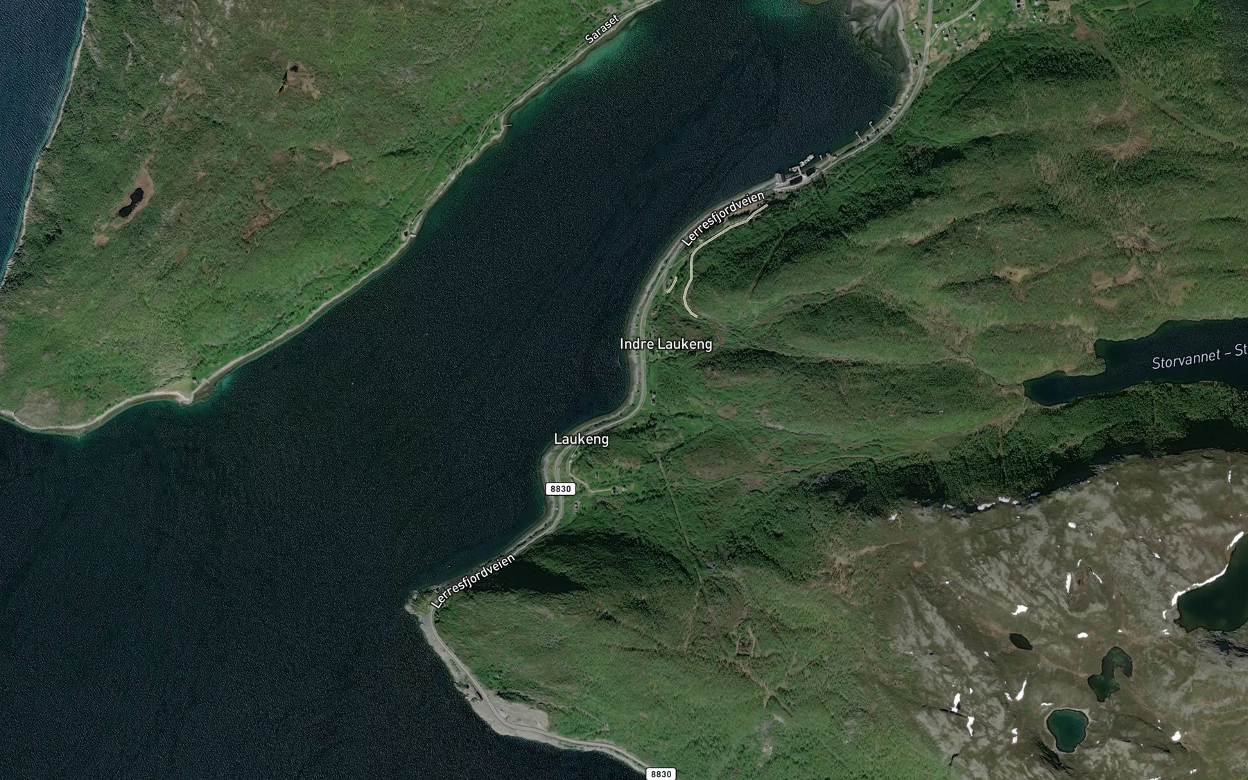 Satellite map of the Innerbukt