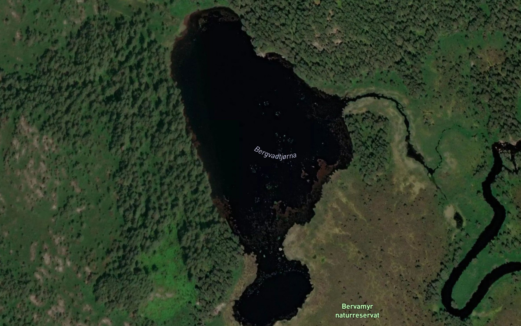 Satellite map of the Berva-tjodn