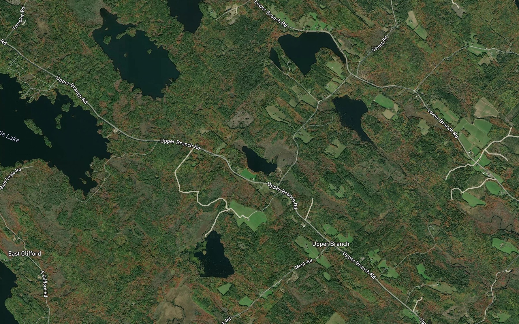 Satellite map of the Cranberry Lake