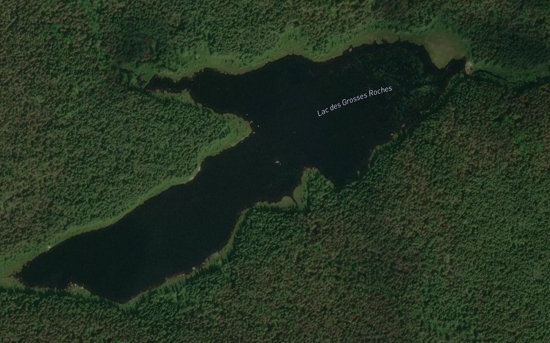 Satellite map of the Lac des Grosses Roches