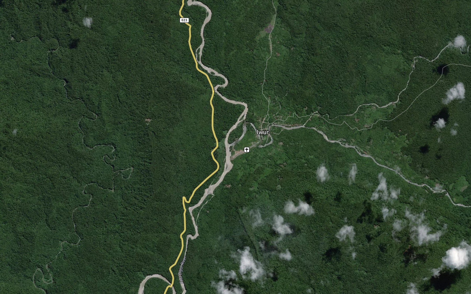 Satellite map of the Sungai Iwur