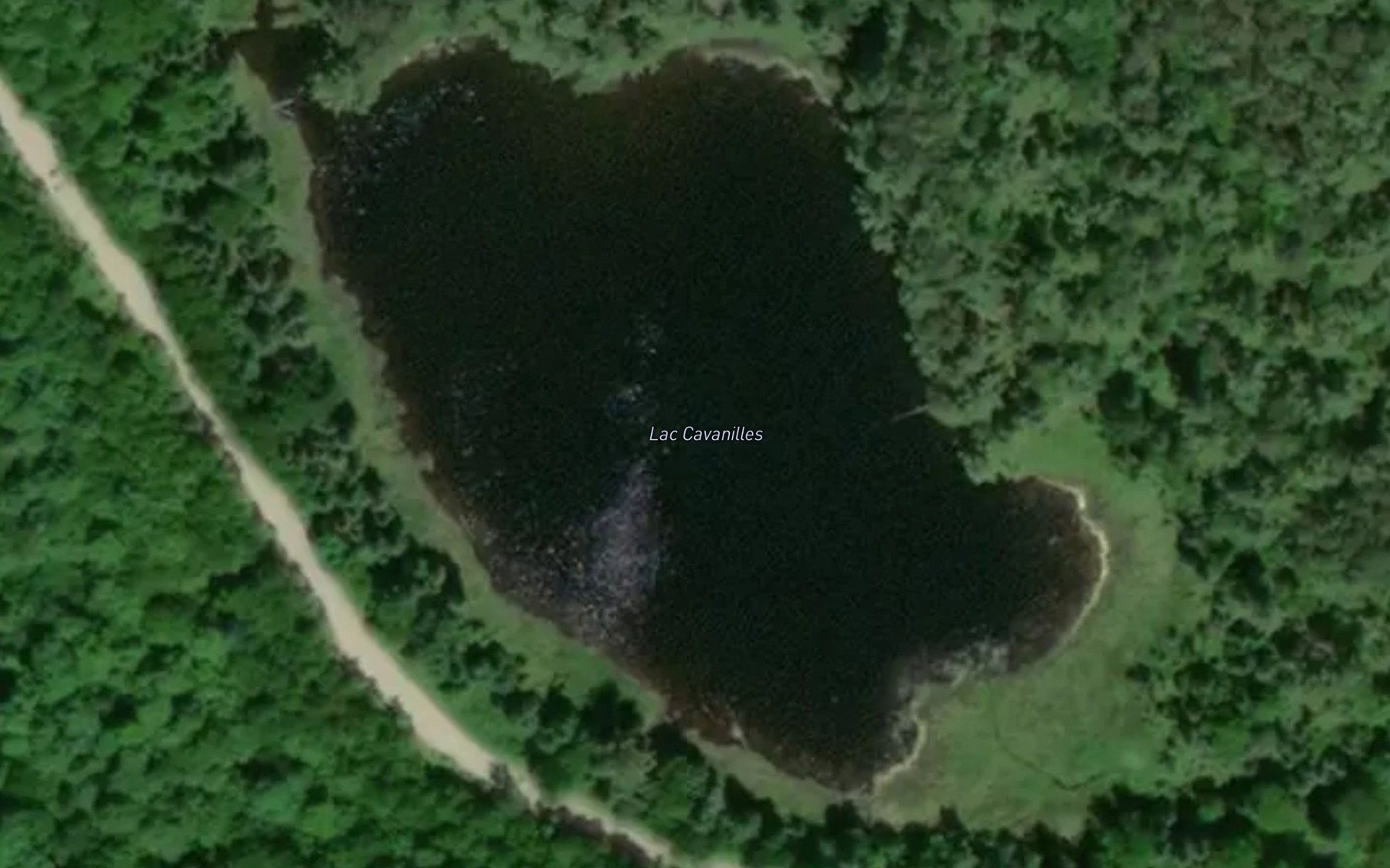 Satellite map of the Lac Cavanilles