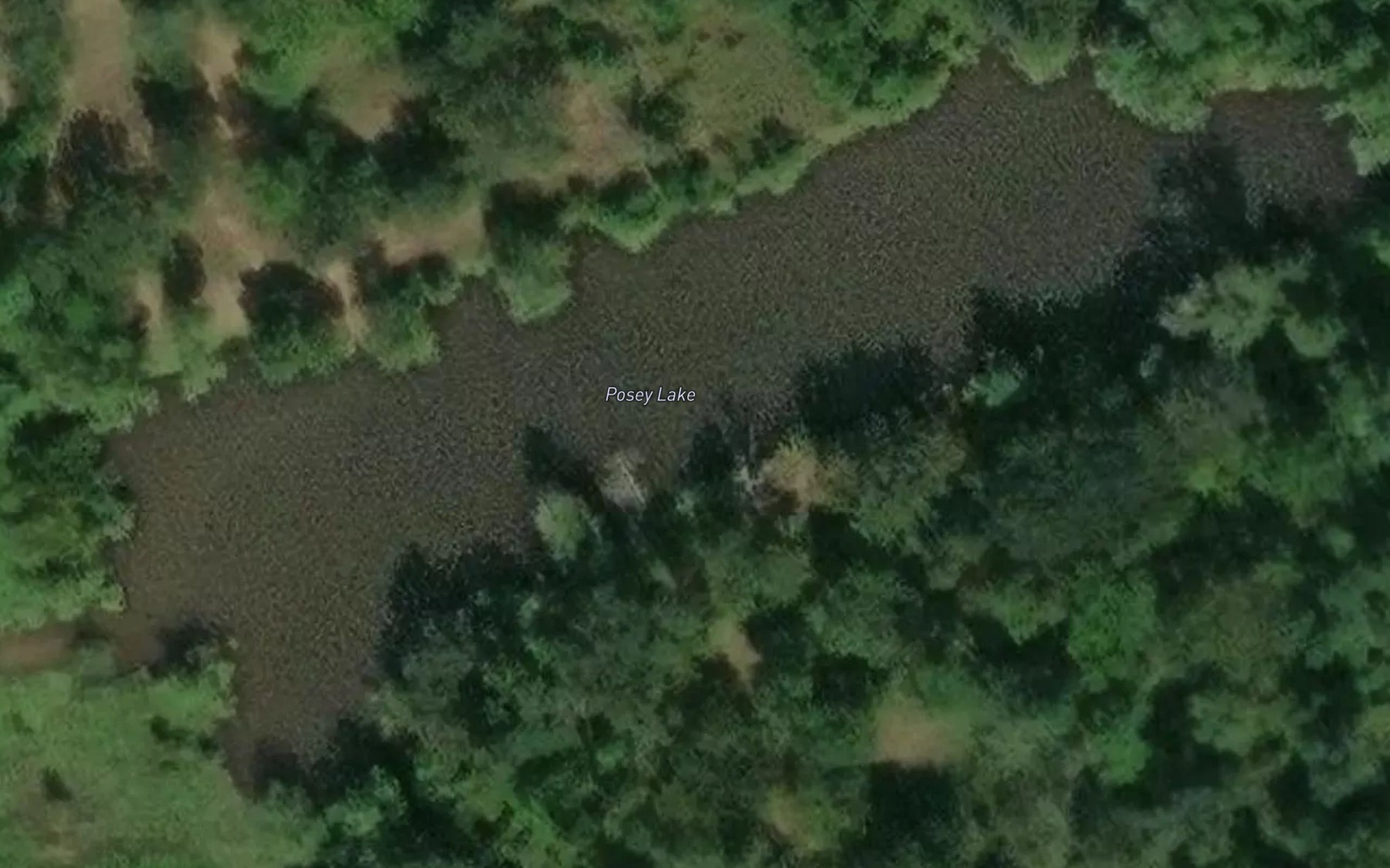 Satellite map of the Posey Lake