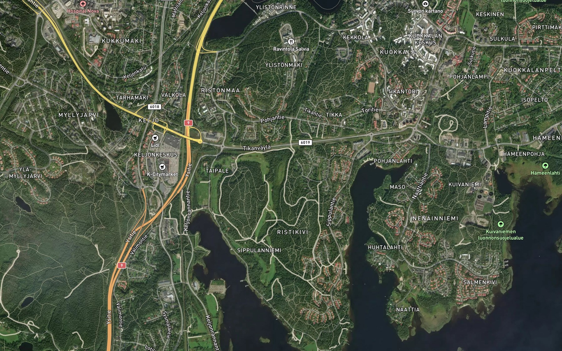 Satellite map of the Niemijarvi