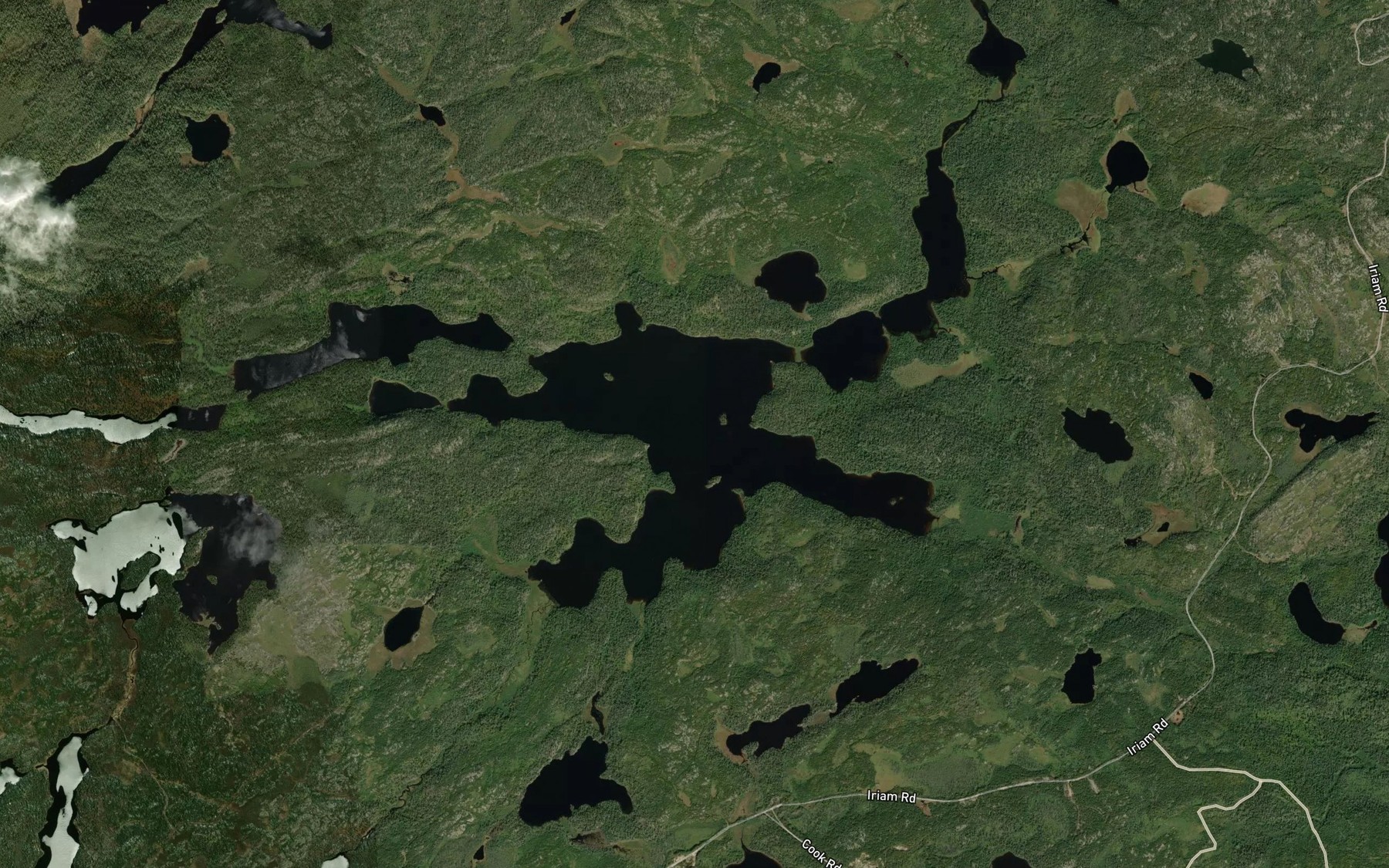 Satellite map of the Onnie Lake