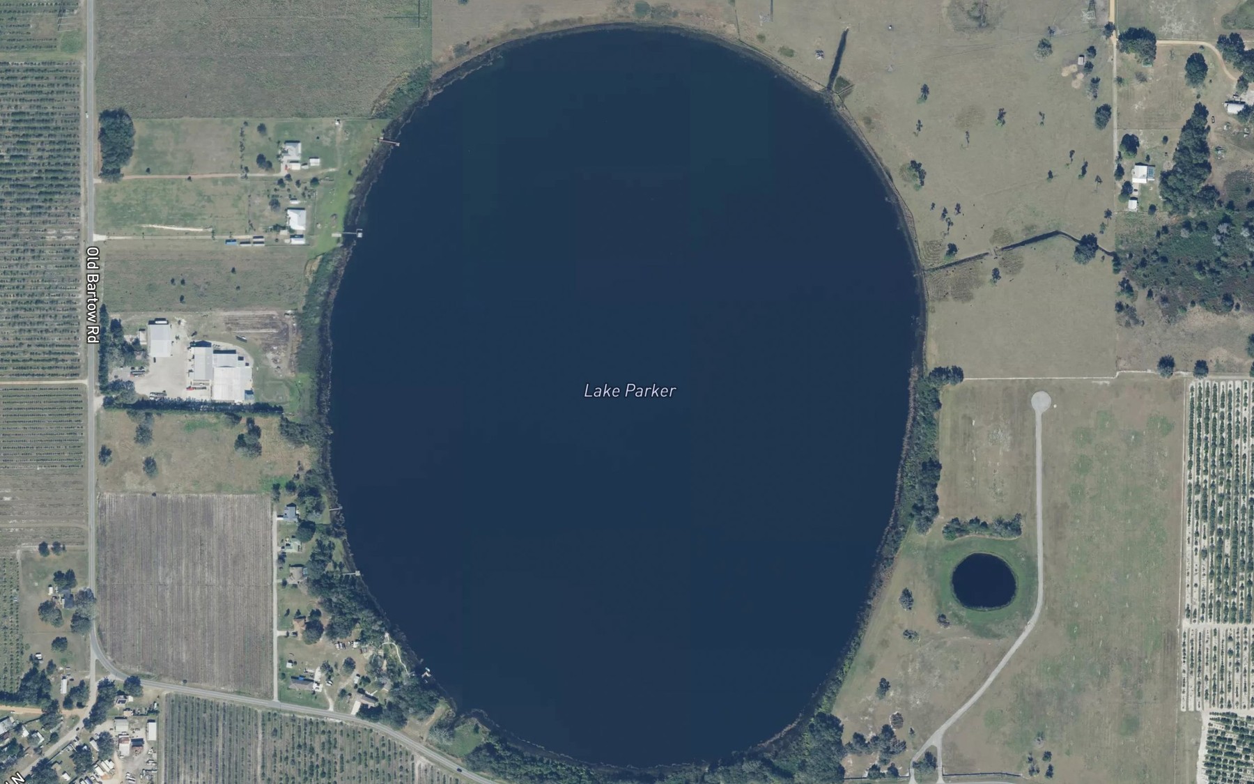 Satellite map of the Lake Parker