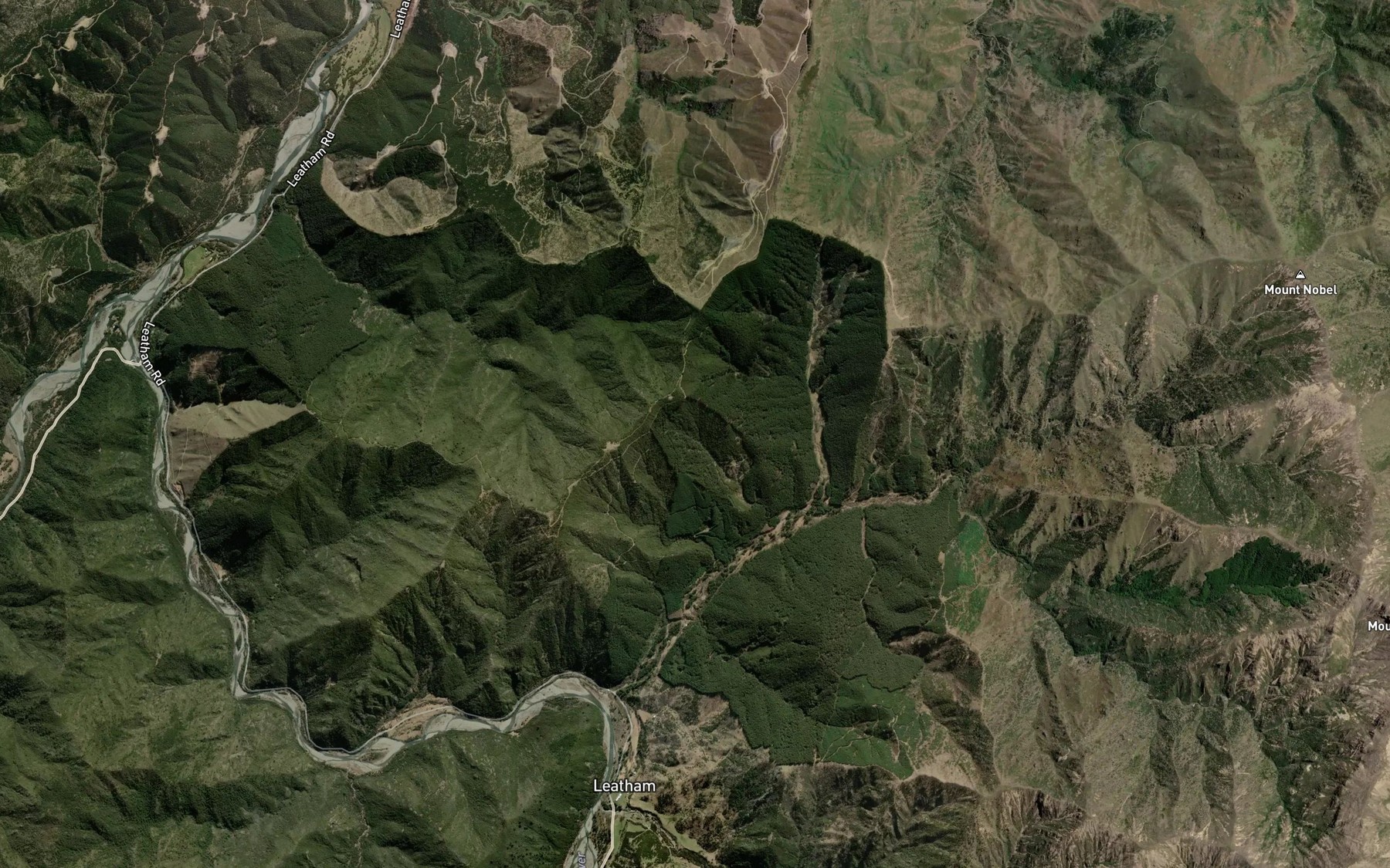 Satellite map of the Enchanted Stream
