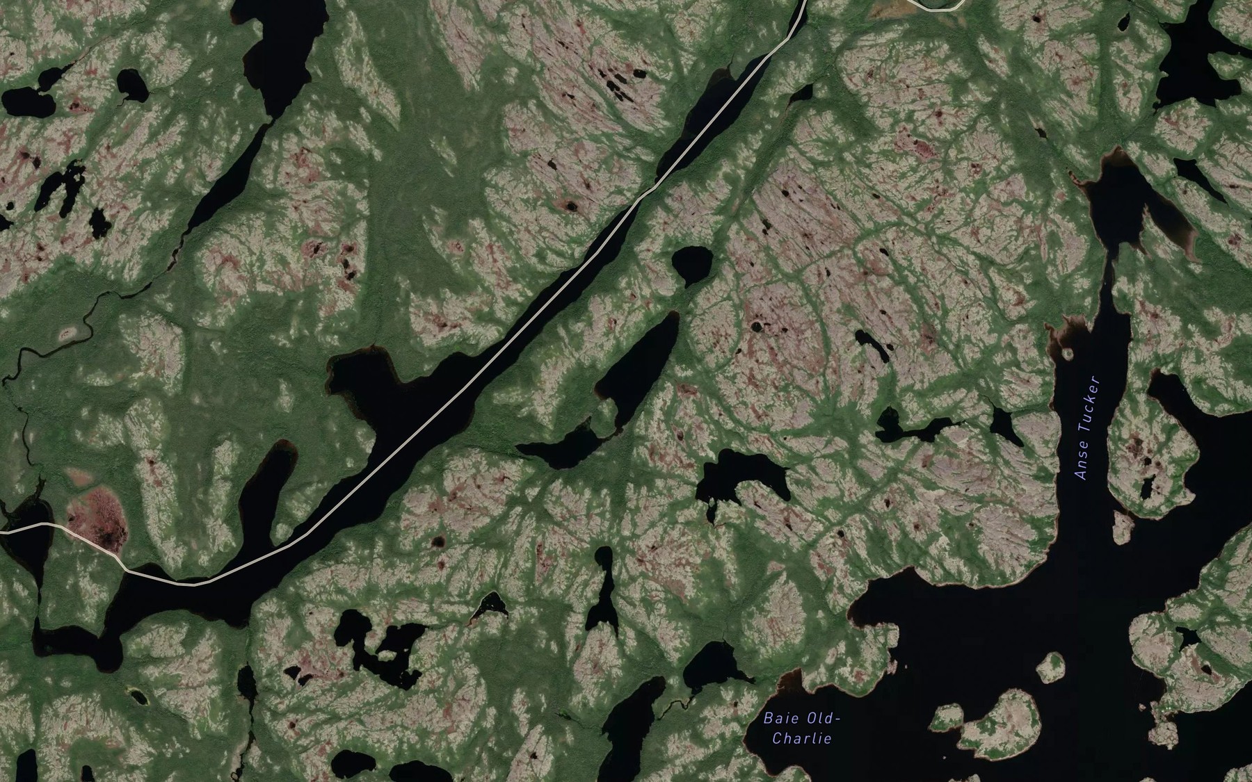 Satellite map of the Deuxieme Lac