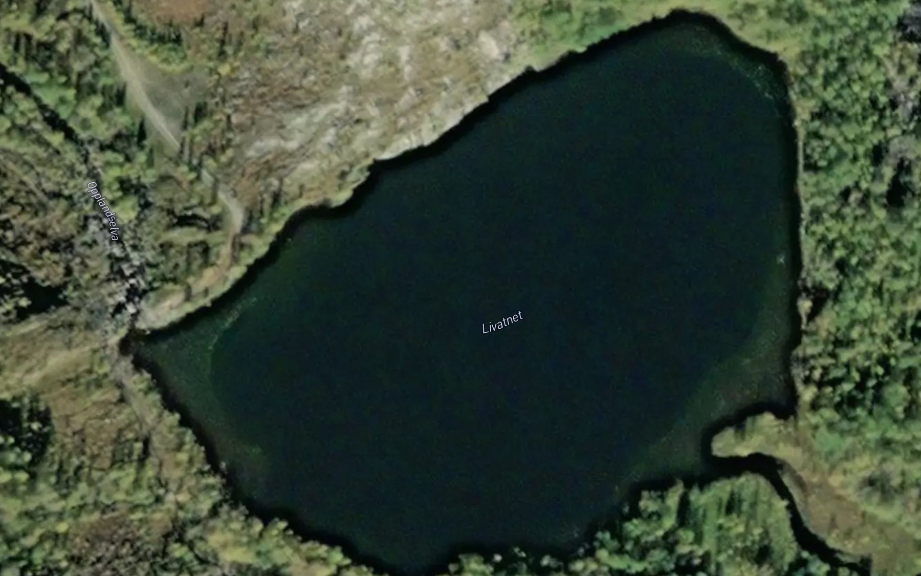 Satellite map of the Livatnet