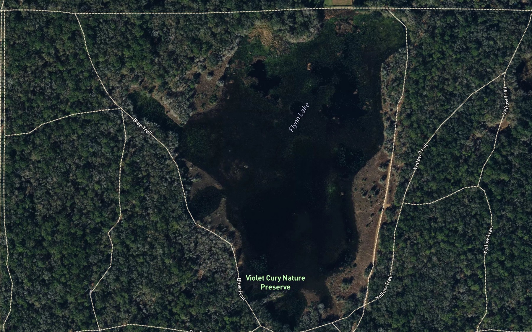 Satellite map of the Flynn Lake