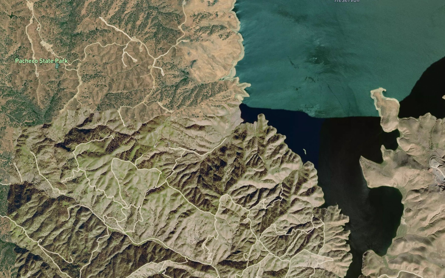 Satellite map of the Coyote Spring