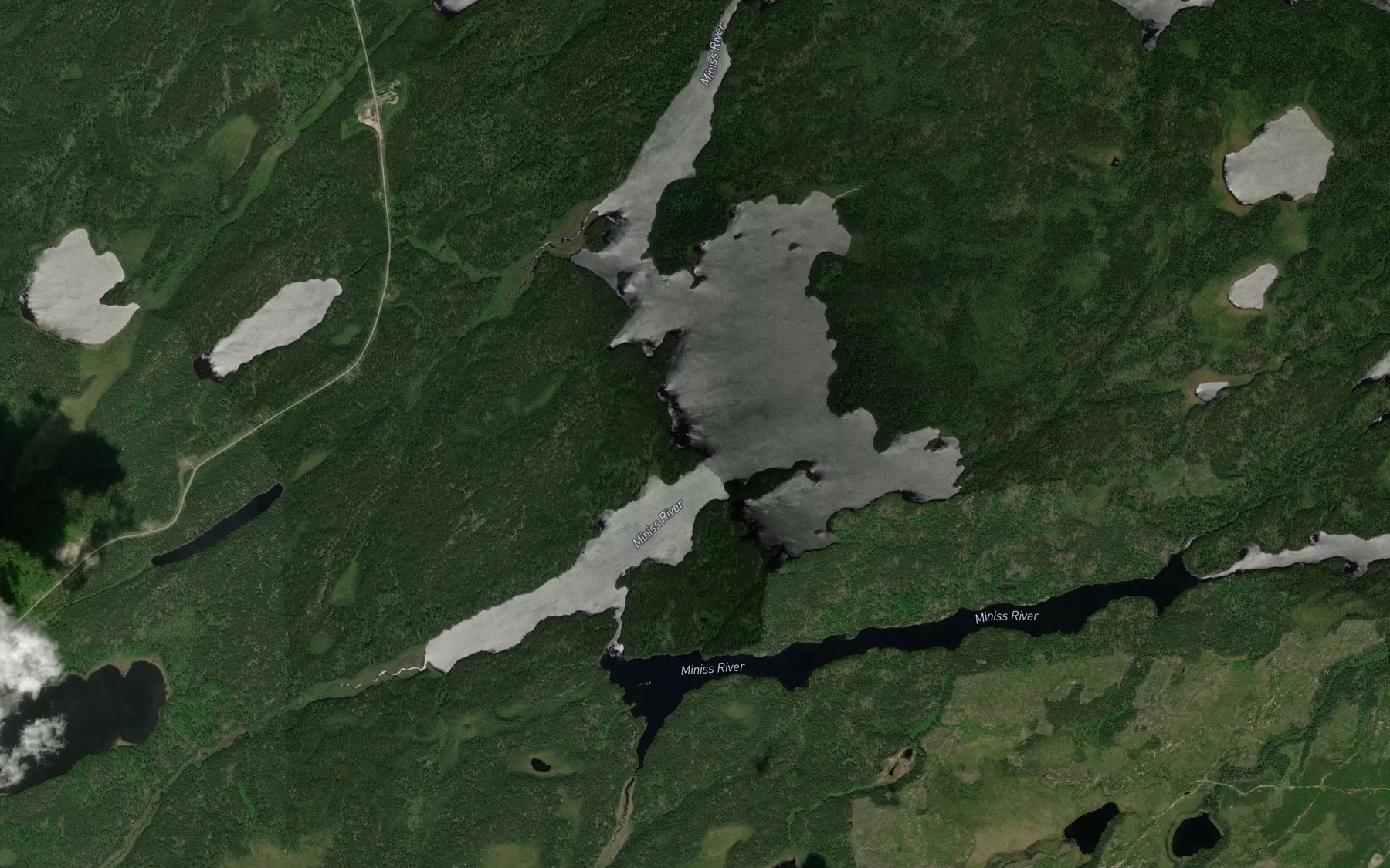 Satellite map of the Yam Lake