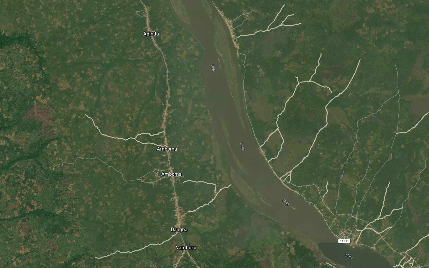 Satellite map of the Kombe