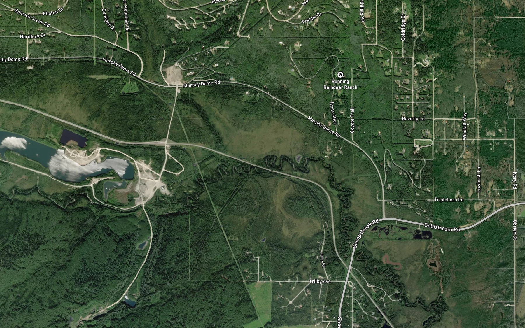 Satellite map of the Sheep Creek