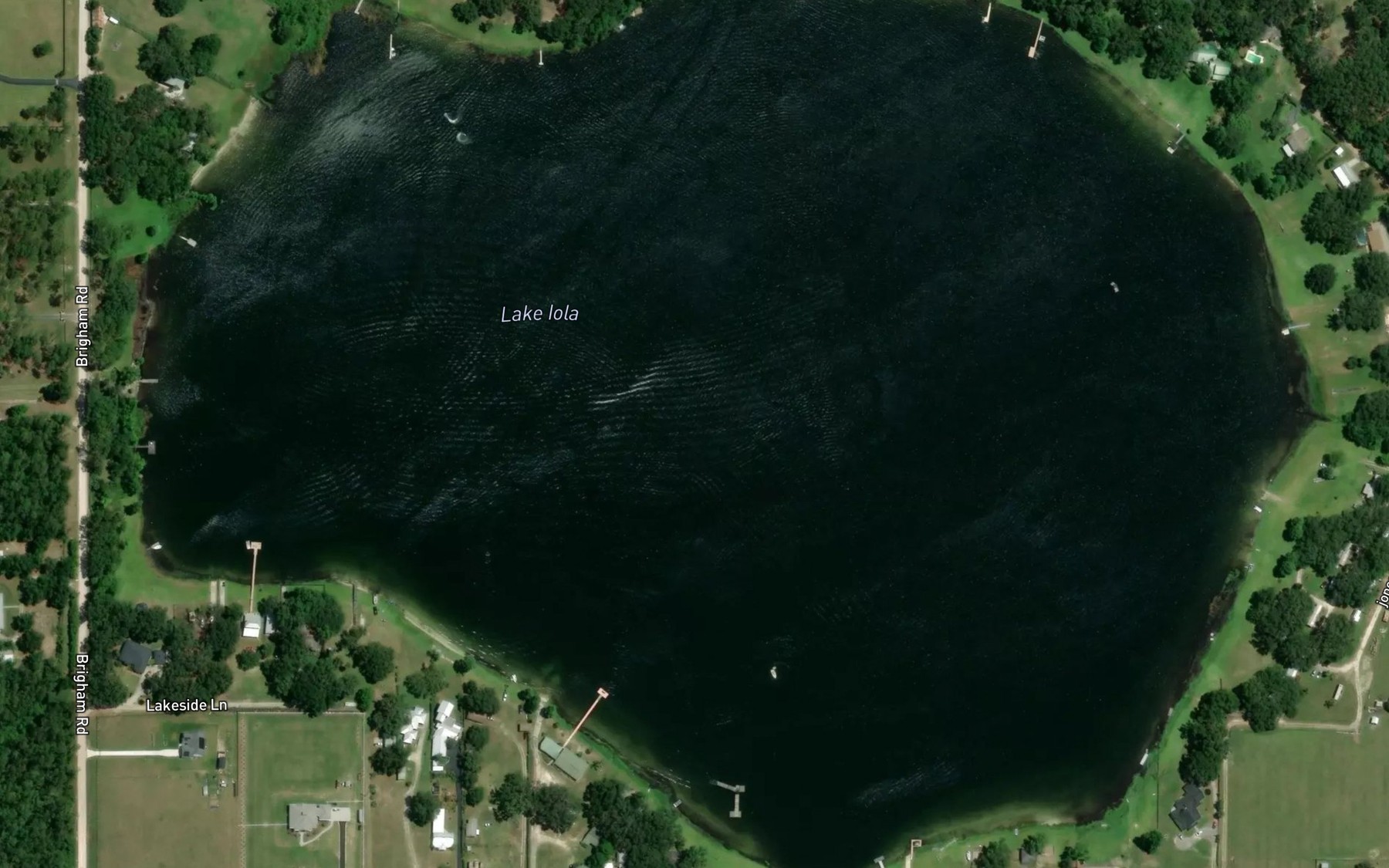 Satellite map of the Lake Iola
