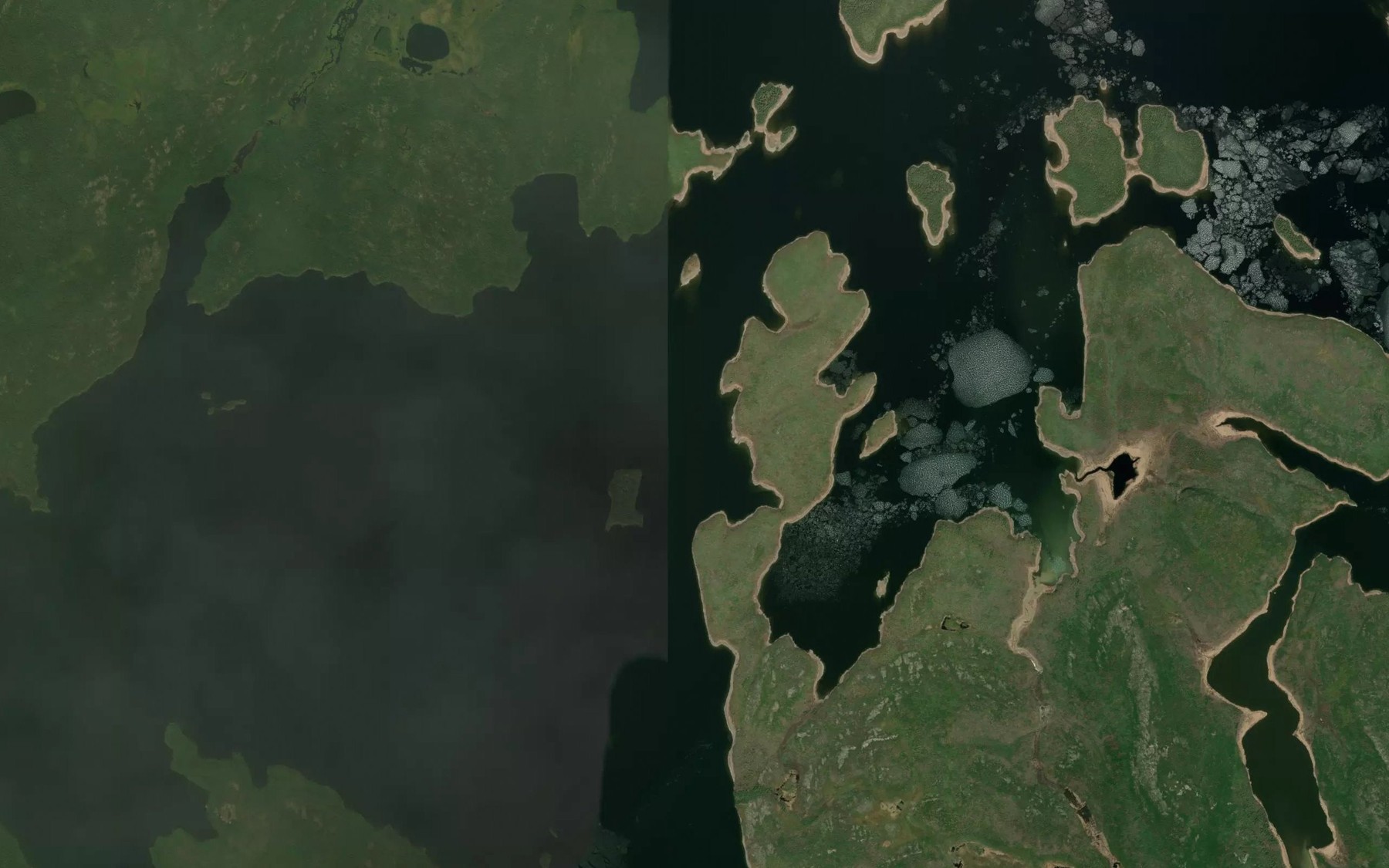 Satellite map of the Maskokupawitwin Bay