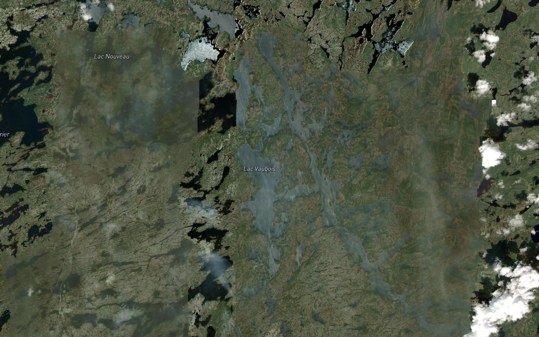 Satellite map of the Lac Vaubois