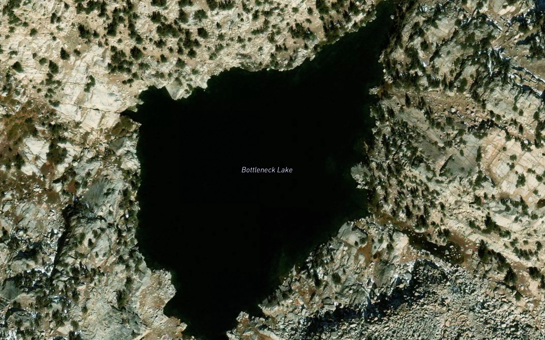 Satellite map of the Bottleneck Lake
