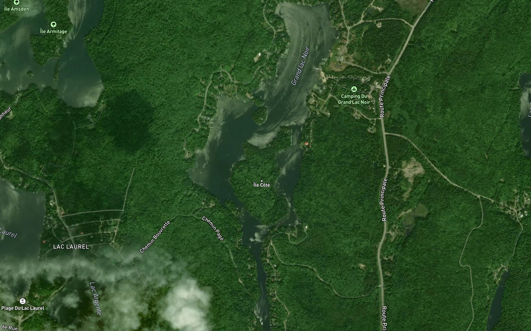 Satellite map of the Grand lac Noir