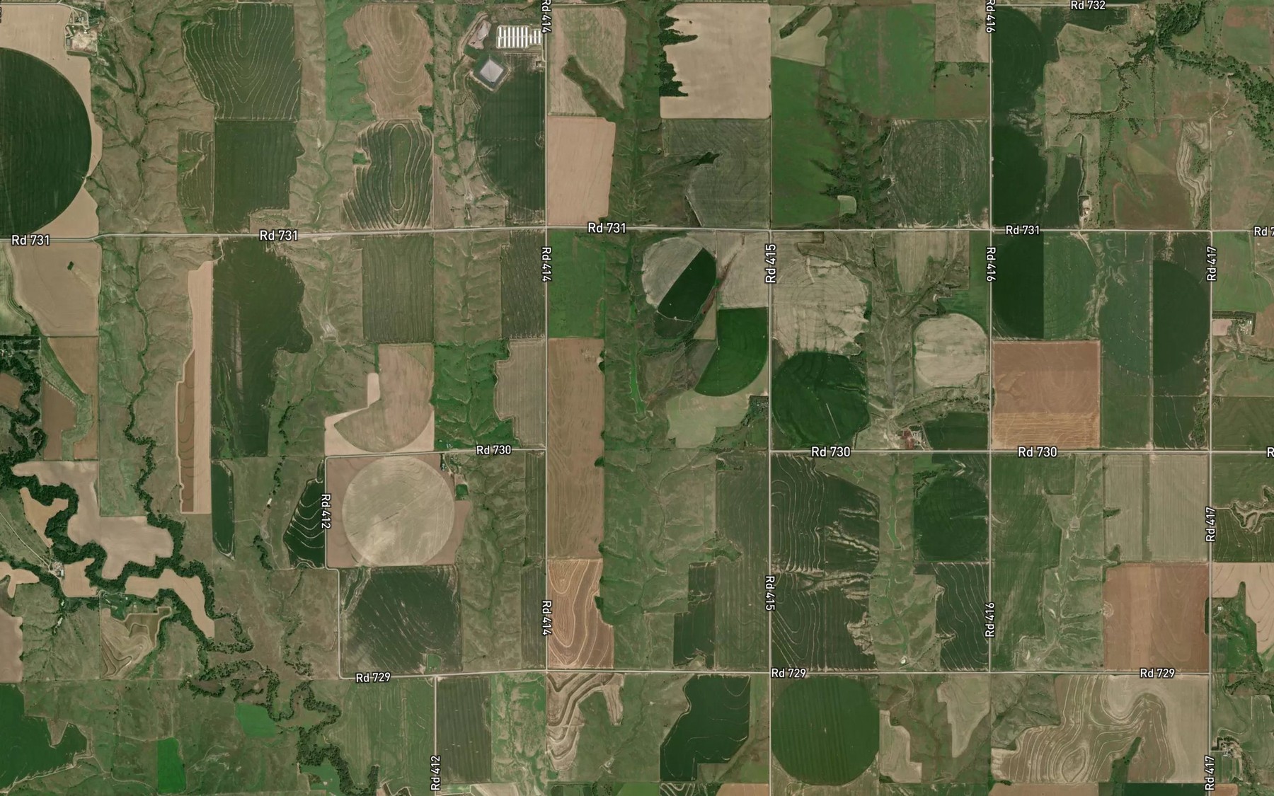 Satellite map of the Scott Reservoir