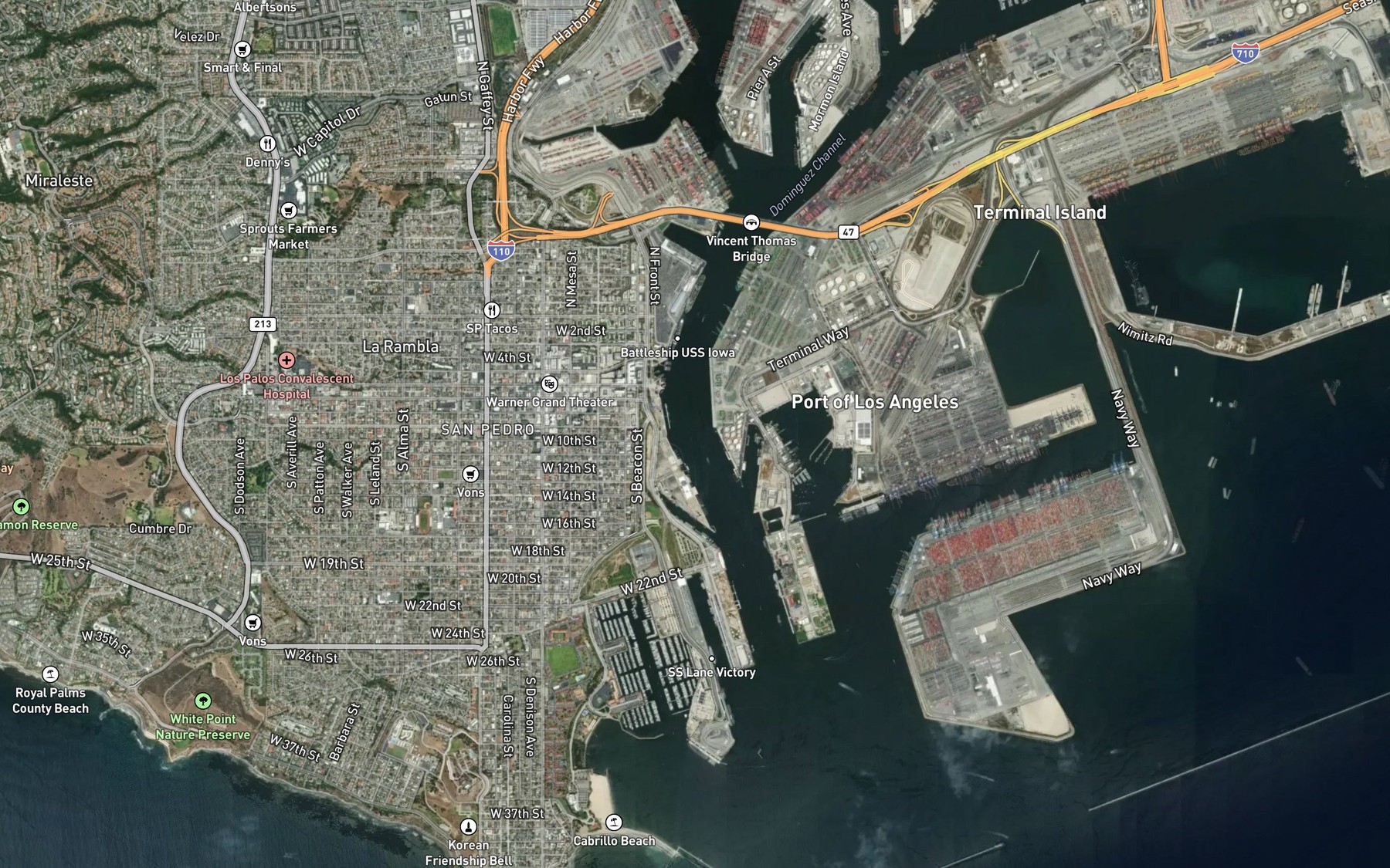 Satellite map of the Main Channel