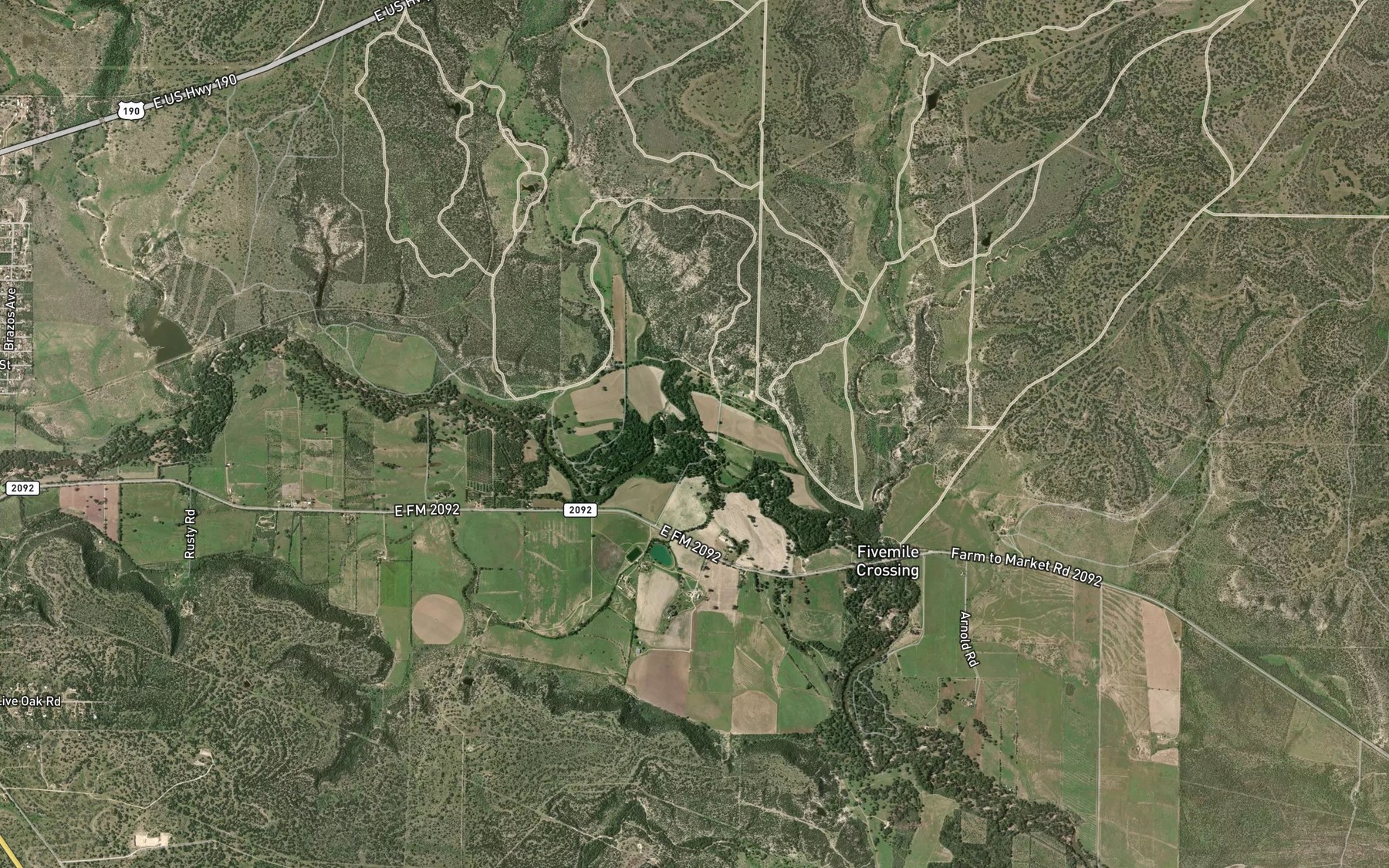 Satellite map of the Scalp Creek