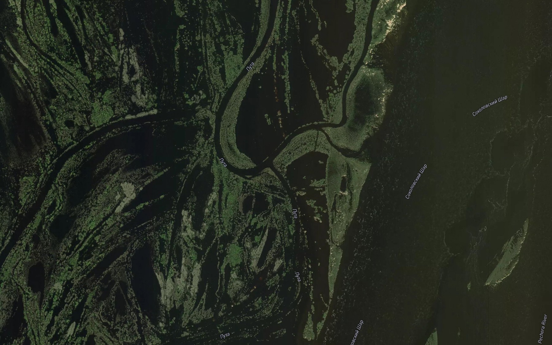 Satellite map of the Puta