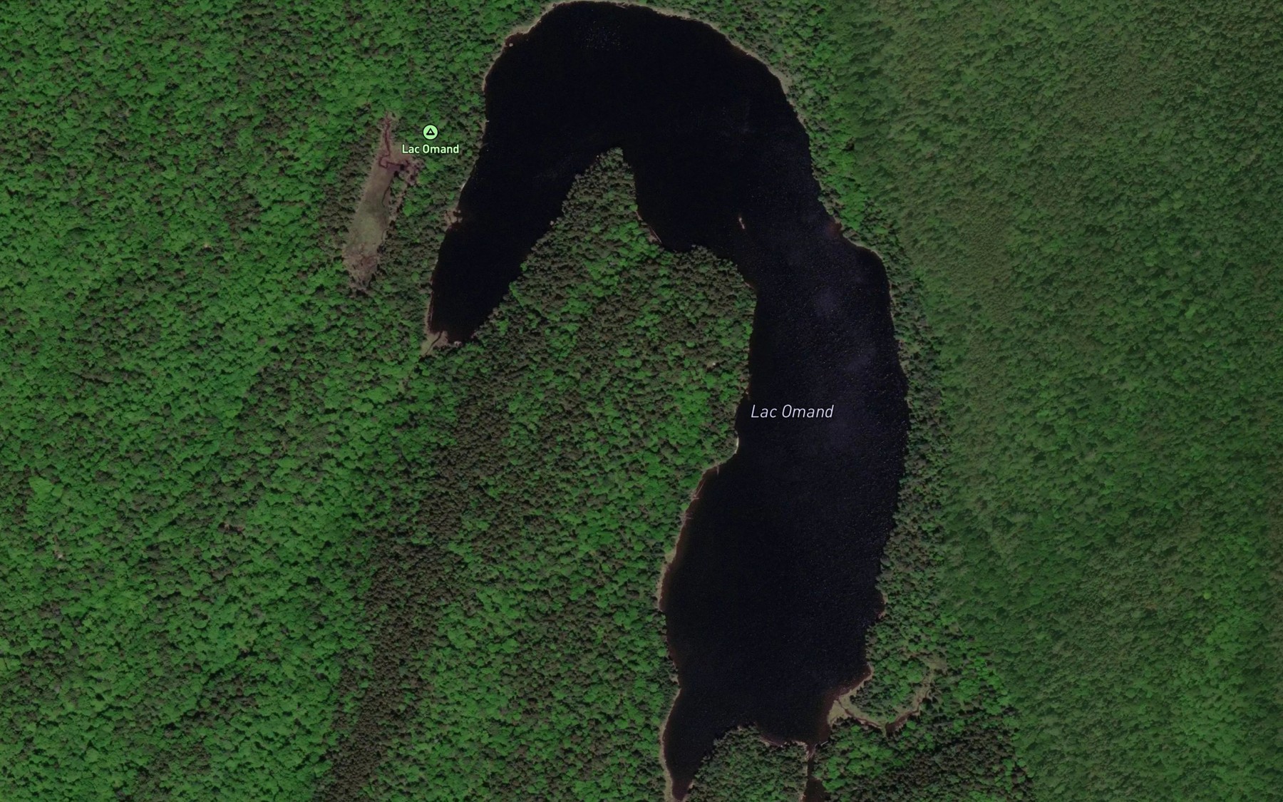 Satellite map of the Lac Omand