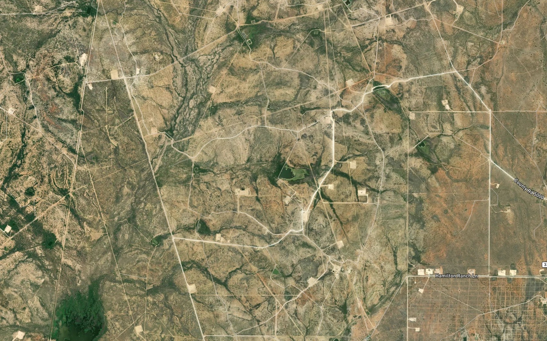 Satellite map of the Hamilton Lake
