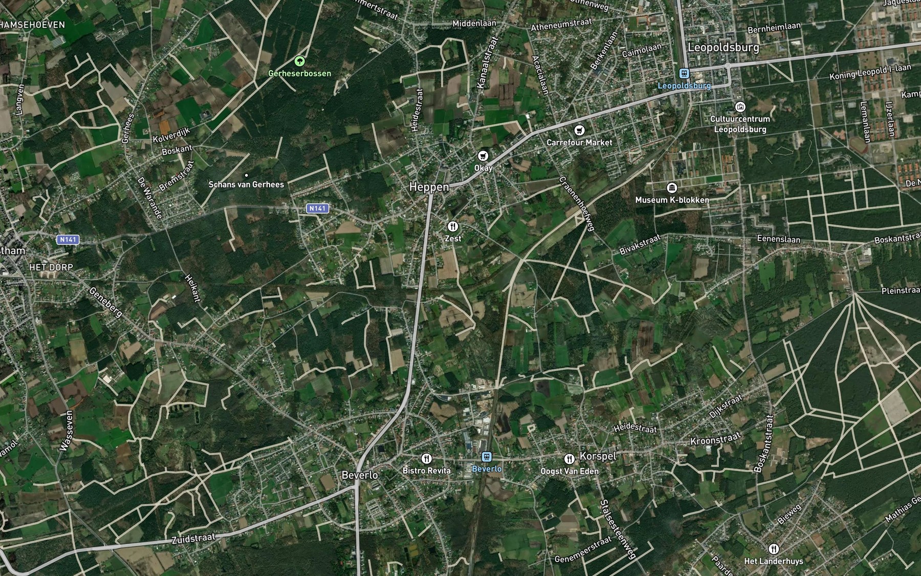 Satellite map of the Scheutenbeek