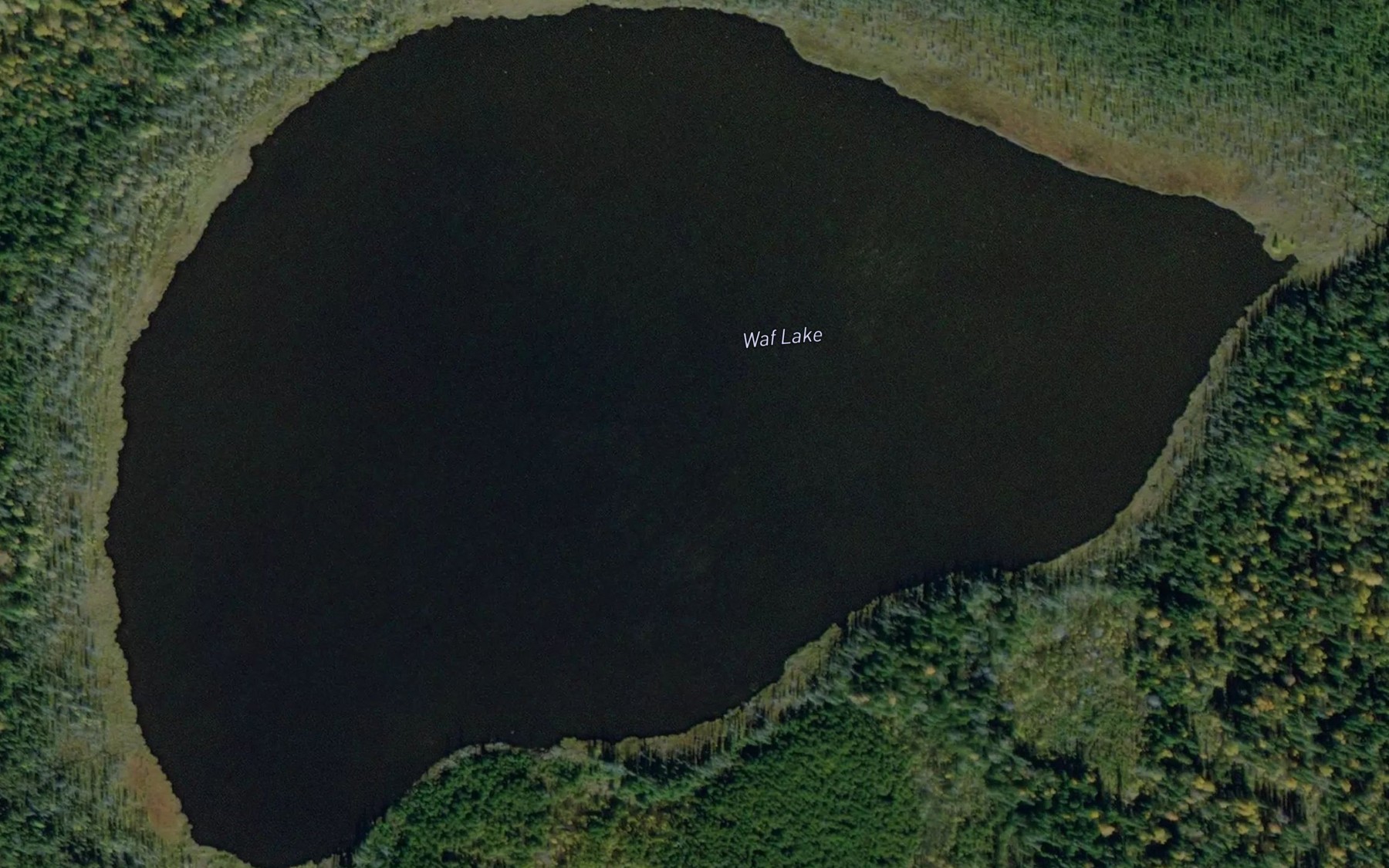 Satellite map of the Waf Lake