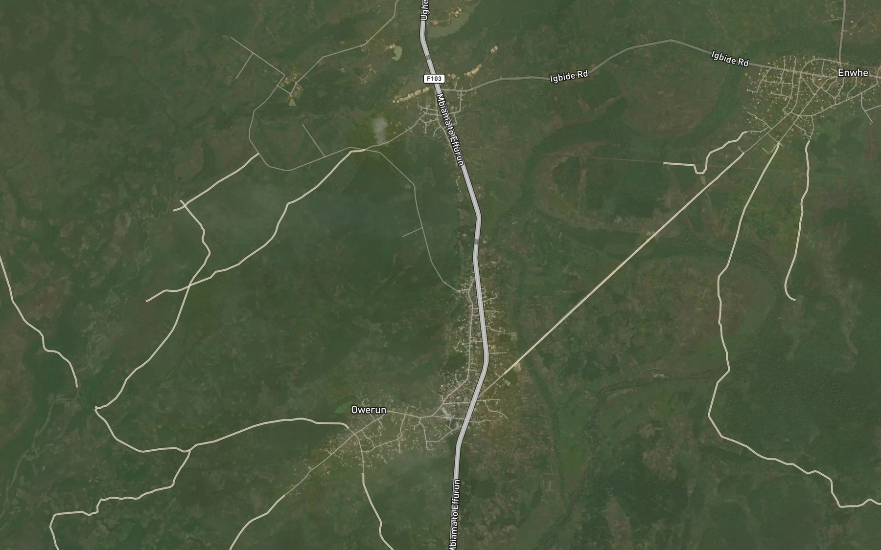 Satellite map of the Onidor Creek