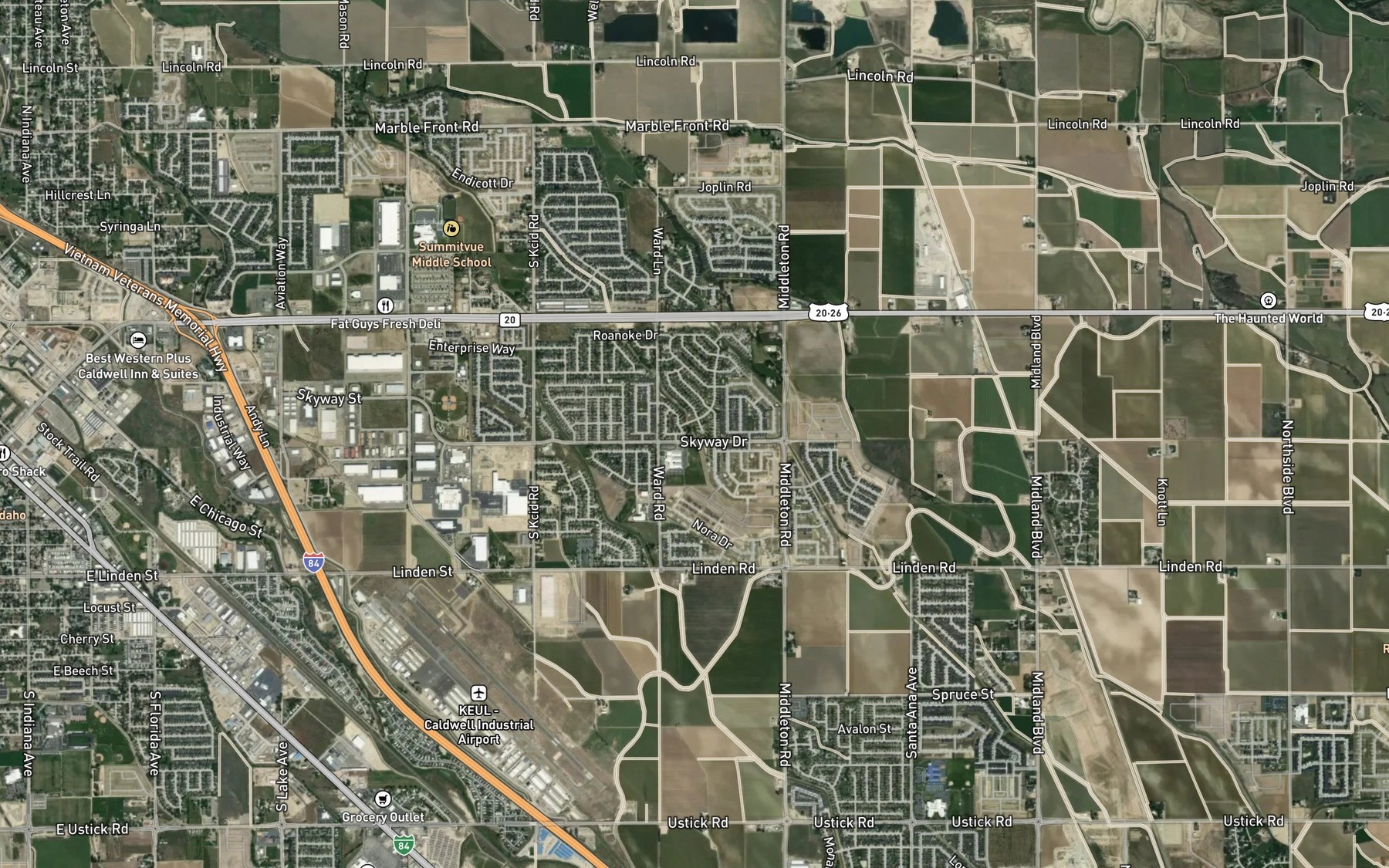 Satellite map of the Bolton Lateral