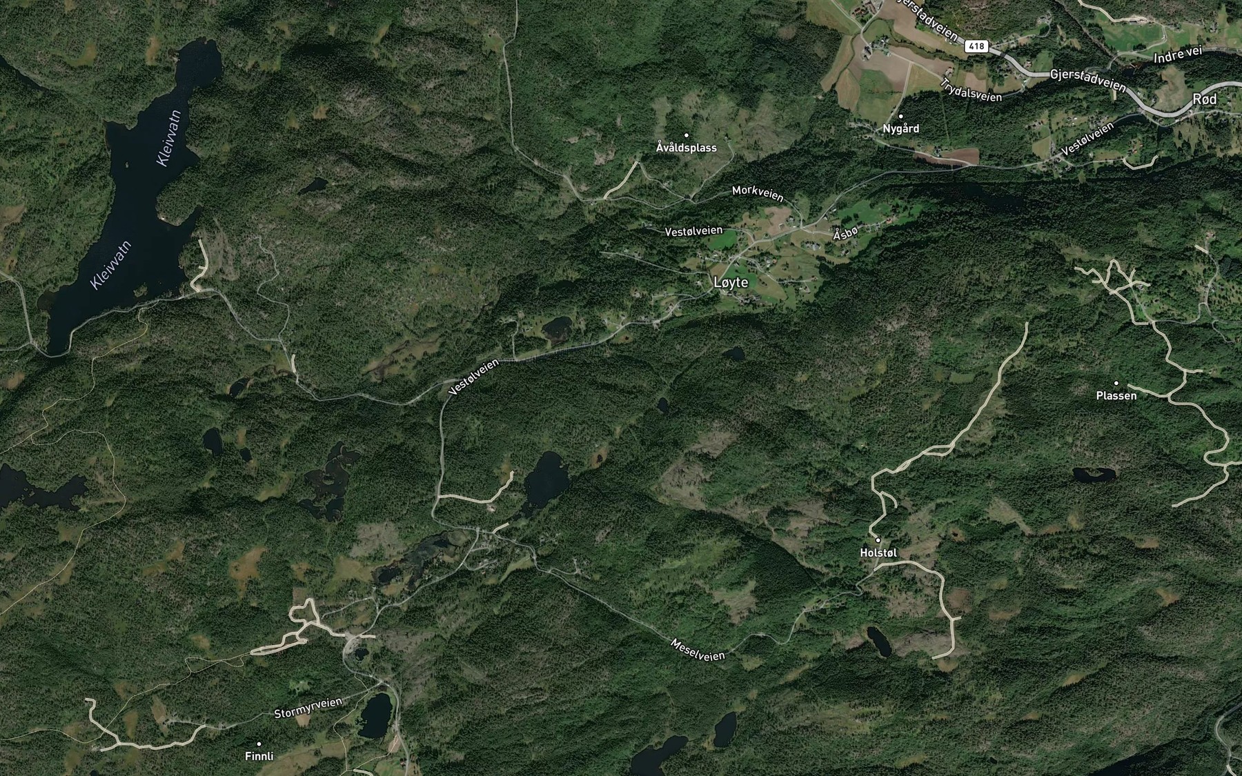 Satellite map of the Luttjennmyra